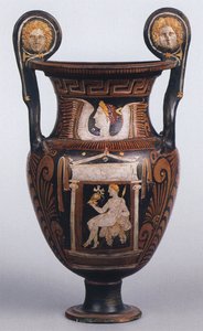Punahahmoinen kellokraatteri, Apulian, 325-300 eKr. (keraaminen)